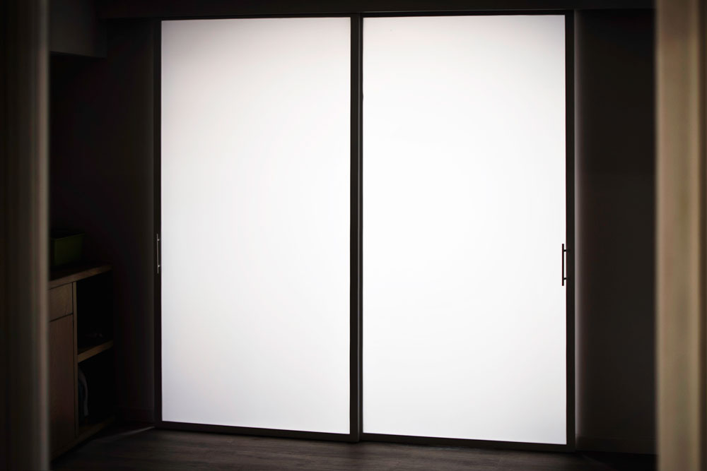 Porta scorrevole - ferro e vetro per abitazione - Gori